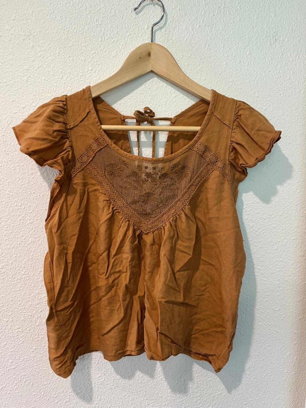 Burnt orange blouse